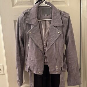 Blank NYC Lavender Suede Moto Jacket